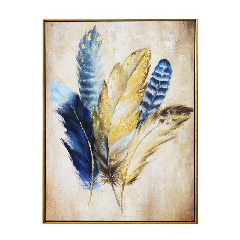 术纯油画欧式油画玄关艺ARW美绘式轻奢竖版装饰画手餐厅挂画壁画