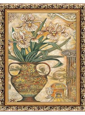 平安富贵玄关挂画楼梯36427饰画花开富贵大气装柜橱壁画走廊花油