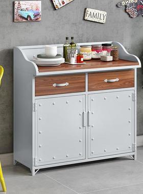 复古艺工业风餐边柜实木备餐柜碗铁柜水柜tb-73412物金属储柜商用