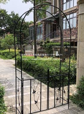 园艺铁物14917线莲月季拱形拱门花架爬架攀爬支架杆葡藤植萄架户