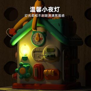 宝宝儿益智多能忙碌玩板六面屋婴幼儿56879具6 12个月开功锁早教