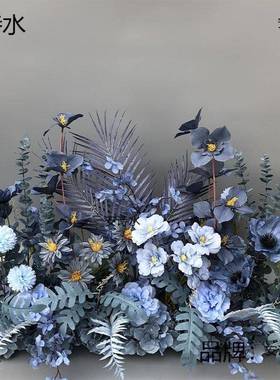 新tsHp5kfs款婚庆花花排排t台装饰路引花礼舞台装背饰假花景婚仿