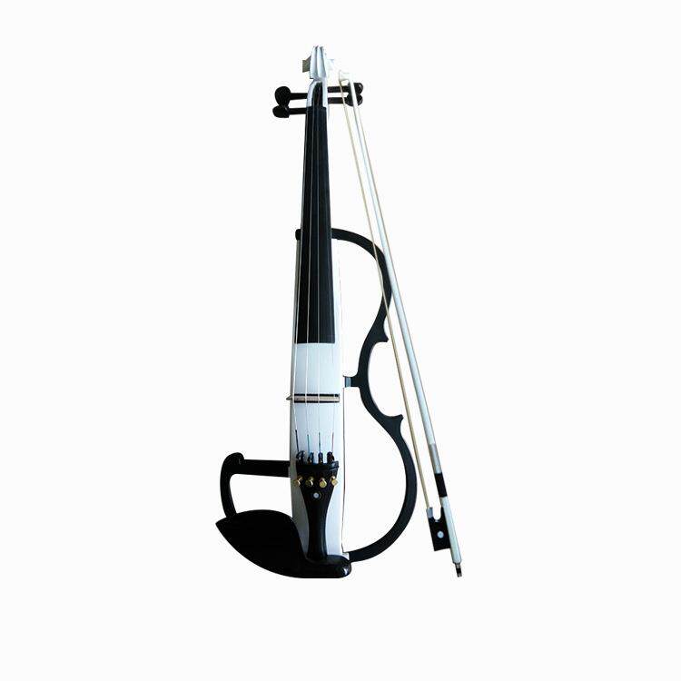 高档电子小提琴演奏独奏电声练习静音分色白色乐器