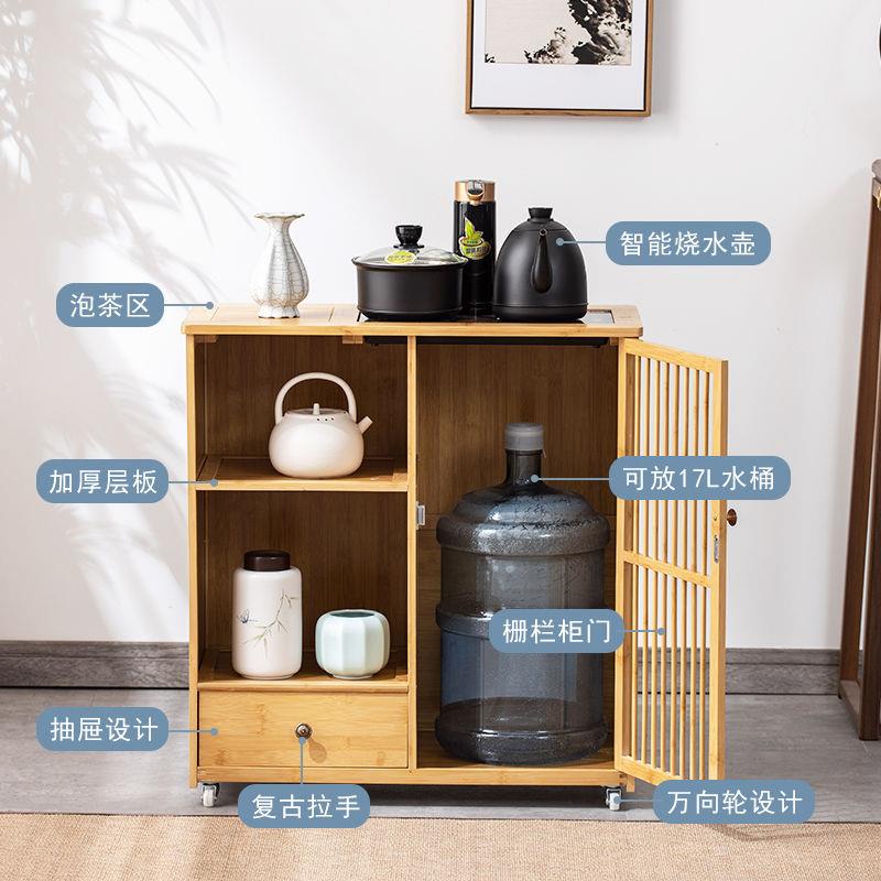 移动车IGA茶台小茶桌家用茶柜水带轮茶茶几烧盘水壶一体茶具套装