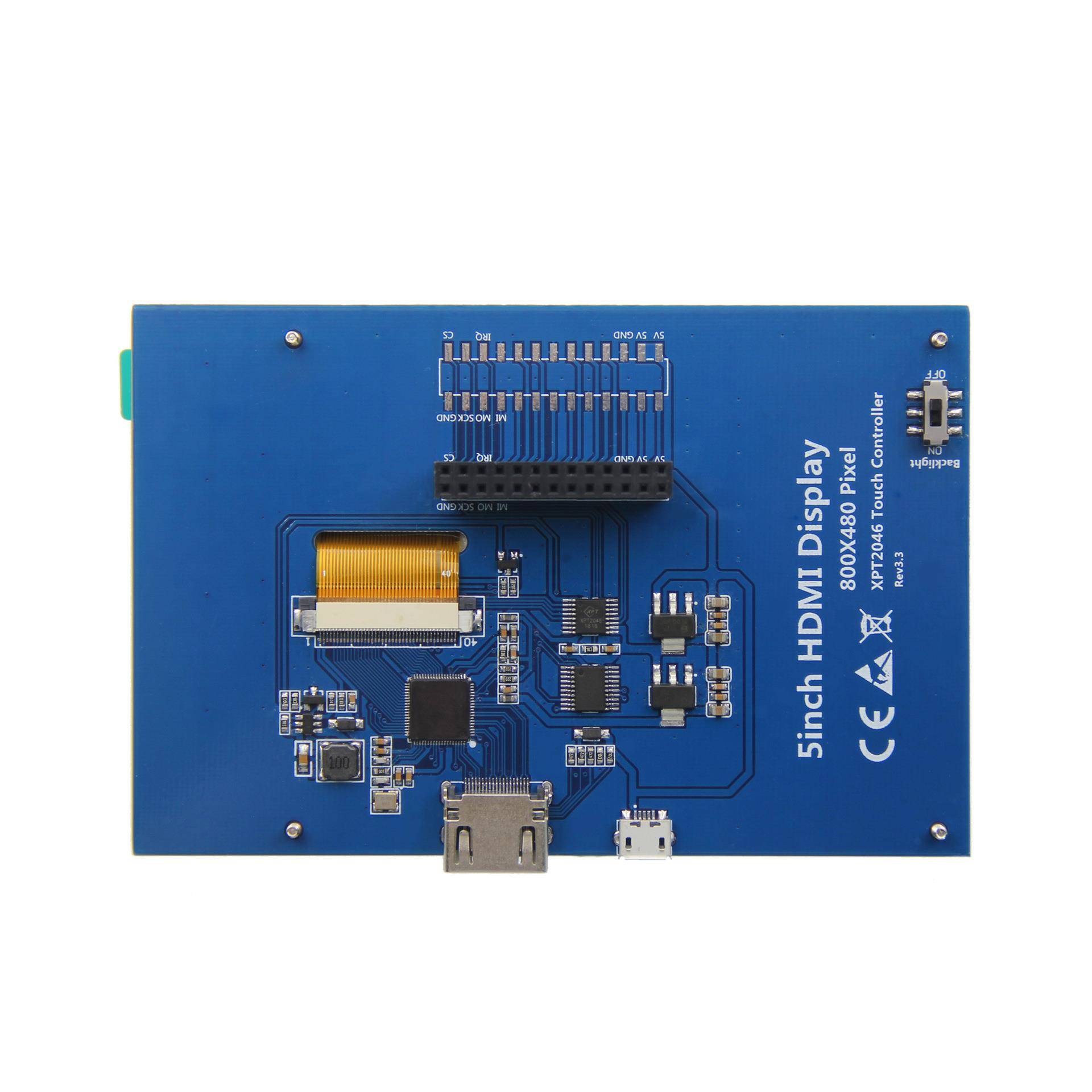 5寸树莓派HDMI触摸屏RaspberryPi3B+/4B液晶显示屏LCD显示器