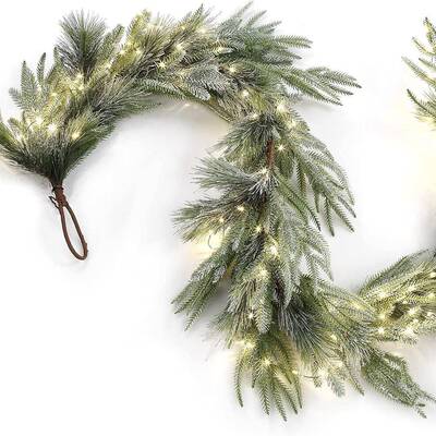 热销圣诞花环门挂180/270CM人造装饰品圣诞树藤条挂饰场景布置门