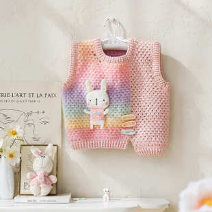 新妈咪手作缤淘背心手工编织自制diy材料包毛线团打发时间