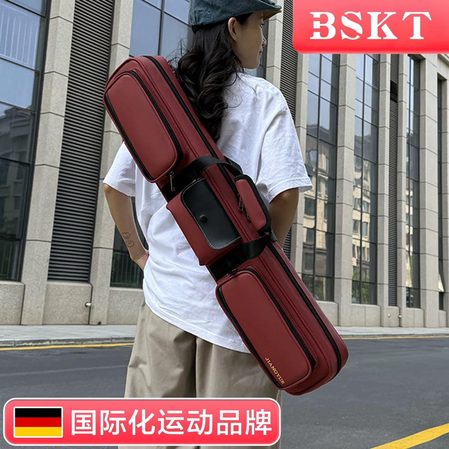 专业台球杆包收纳包杆盒二分之一杆桶大头杆袋三槽杆套小头杆筒图片