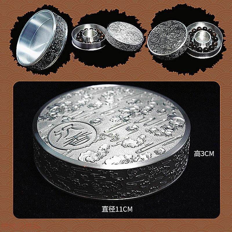 圆方锡器文玩收藏佛珠盒密封保养沉香锡盒礼品手链古首饰盒收纳盒