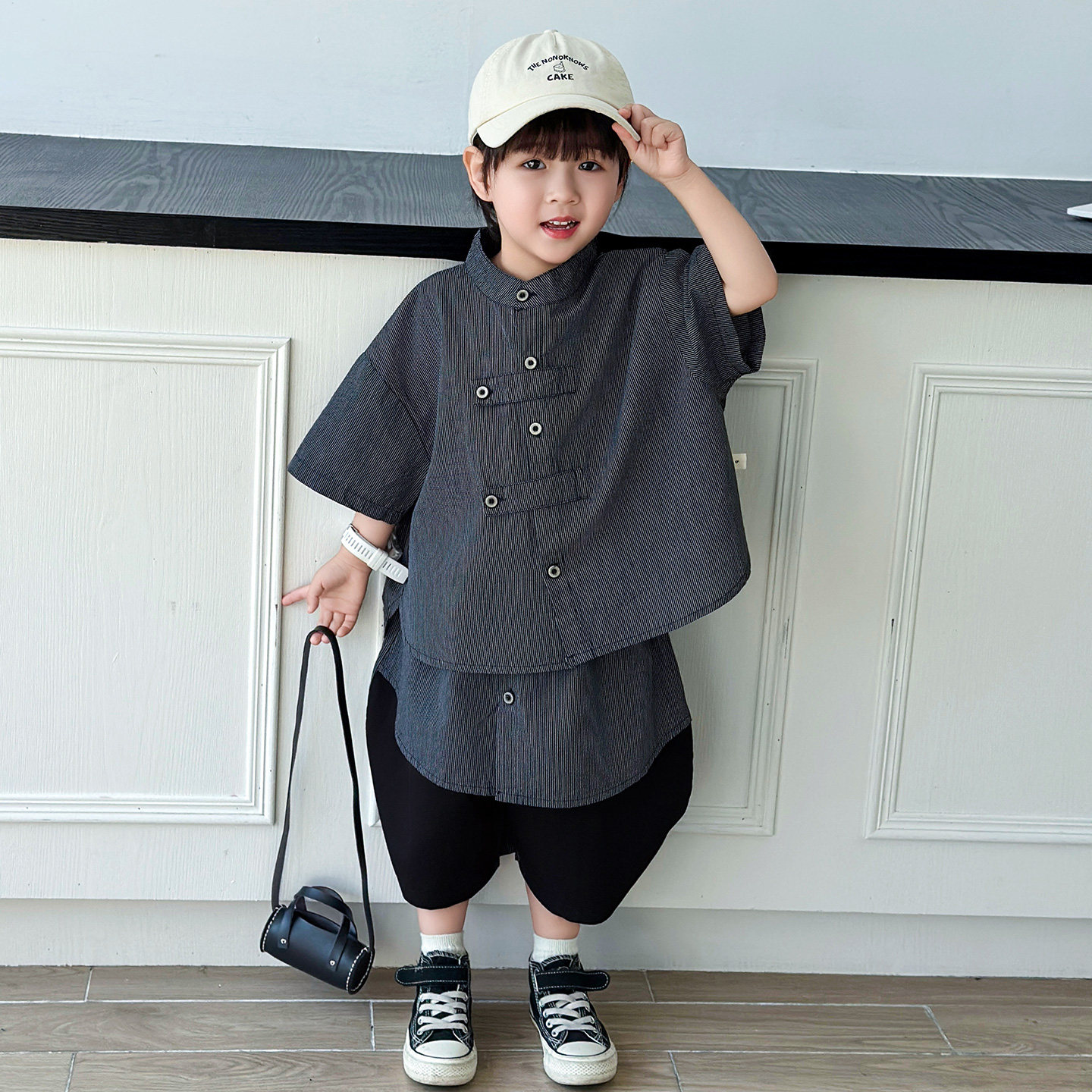男童夏季新中式短袖汉服国风套装