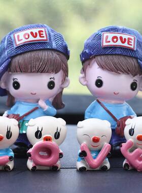 创意汽车车内饰品卡通树脂娃娃家居摆饰客厅卧室酒柜装饰品摆件