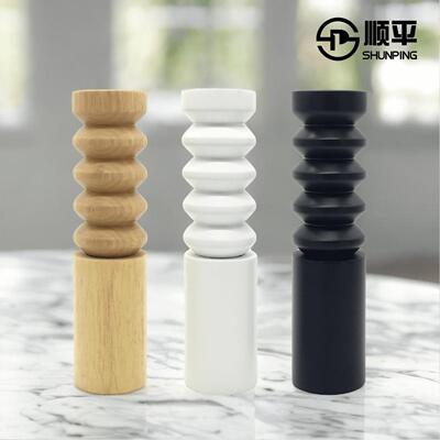 橡胶木制胡椒磨陶瓷磨心螺纹研磨器多用调味瓶厨房工具实木