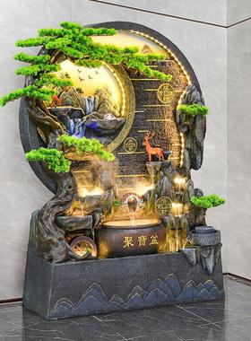 假山流水喷泉客厅水幕墙屏风循环水招财风水轮办公室生财装饰摆件