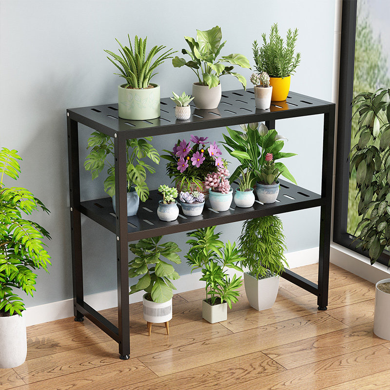 阳台花架落地式客厅2022新款窗台多肉多层铁艺花架空调外机置物架