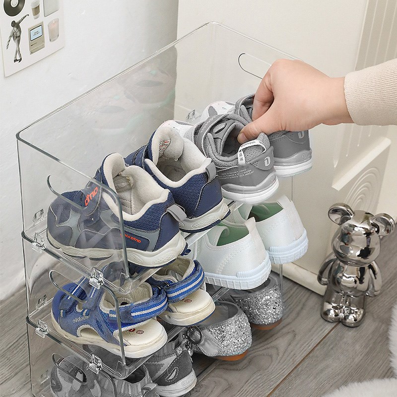 儿童鞋架放宝宝小孩鞋子童鞋托收纳神器门口透明迷你小型鞋柜