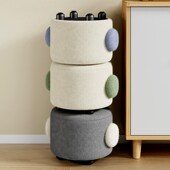 小户型小凳子矮凳客厅家用门口玄关换鞋 凳茶几凳简约羊羔绒脚踏凳