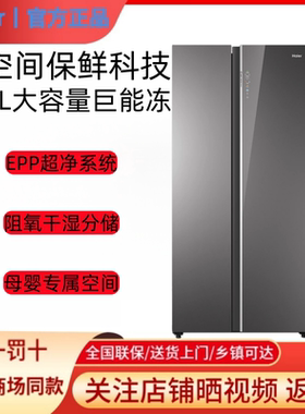 Haier/海尔BCD-625WLHSS19GSU1全空间保鲜双重净化对开门625L冰箱