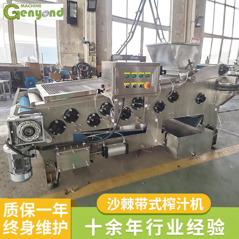 厂家供应全自动智能不锈钢食品加工设备果蔬脱水沙棘带式榨汁机