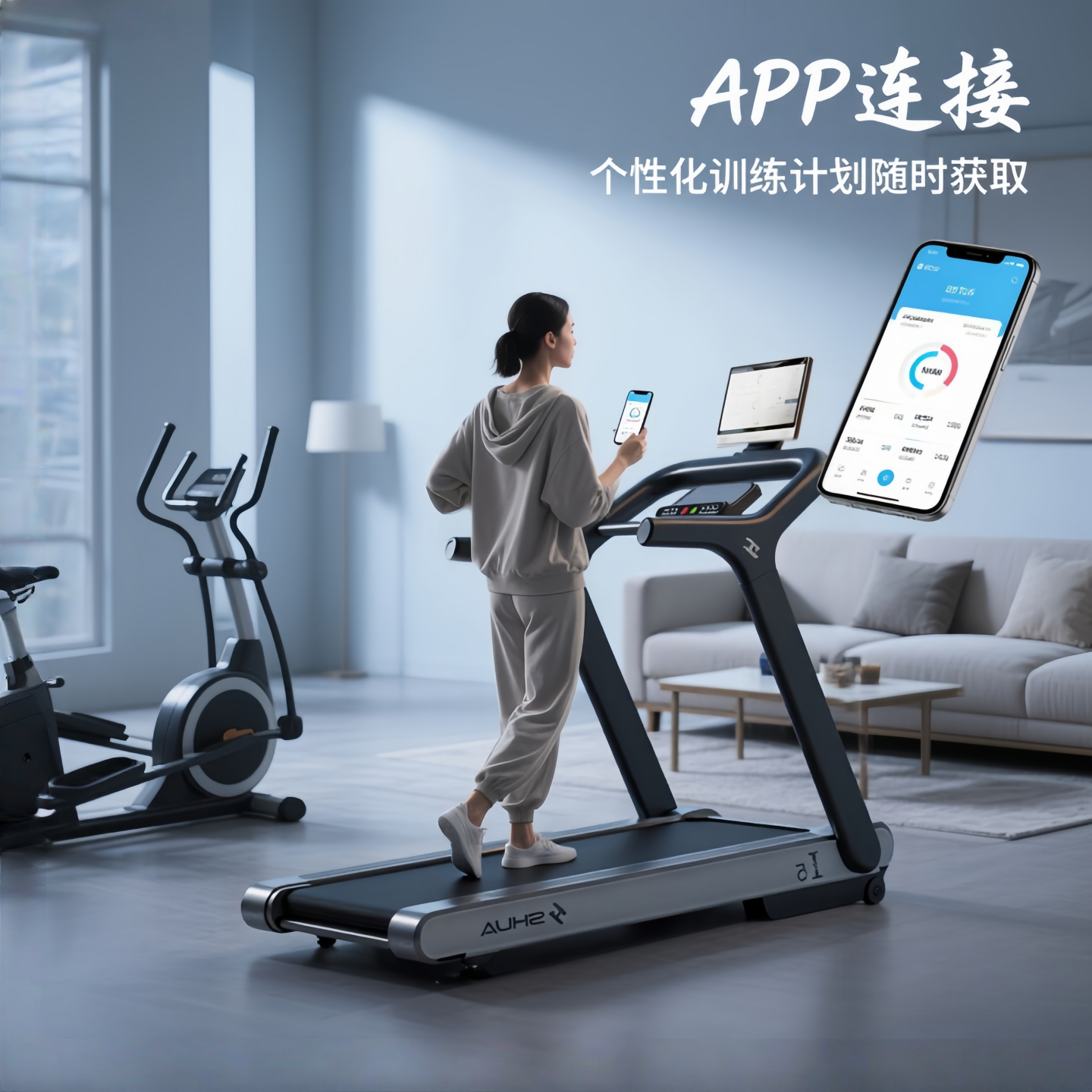 舒华i5跑步机2026新款智能操作手机APP连接数据记录家用静音健身