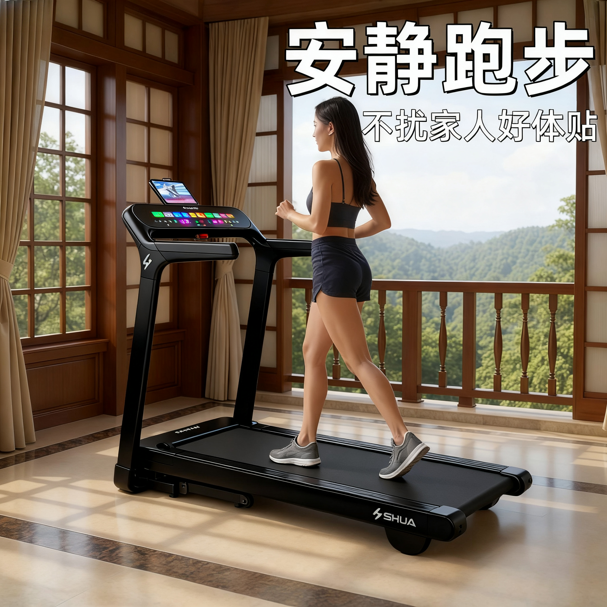 【静音不扰民】家庭跑步机