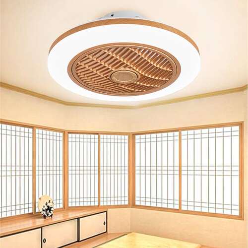 日规新款风扇灯日式韩式吸顶灯卧室带电风扇吊灯直销110V
