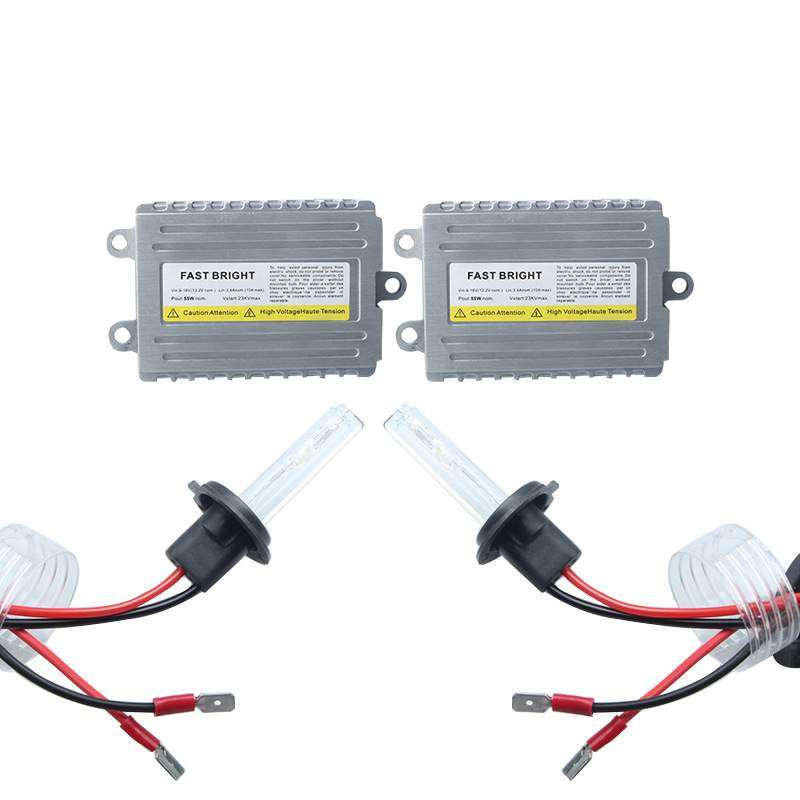 热销汽车氙气灯12V55W快启DC直流HID套装超亮远光近光前大灯