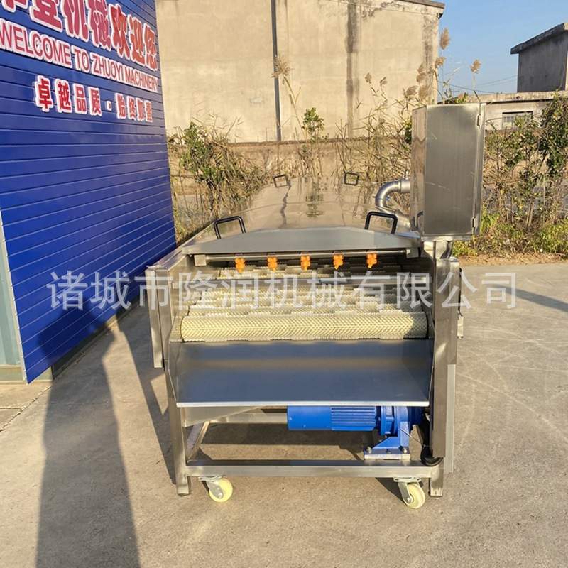 海蛎子生蚝清洗机 全自动洗壳机 大型高压喷淋软毛刷柑橘柠檬打蜡