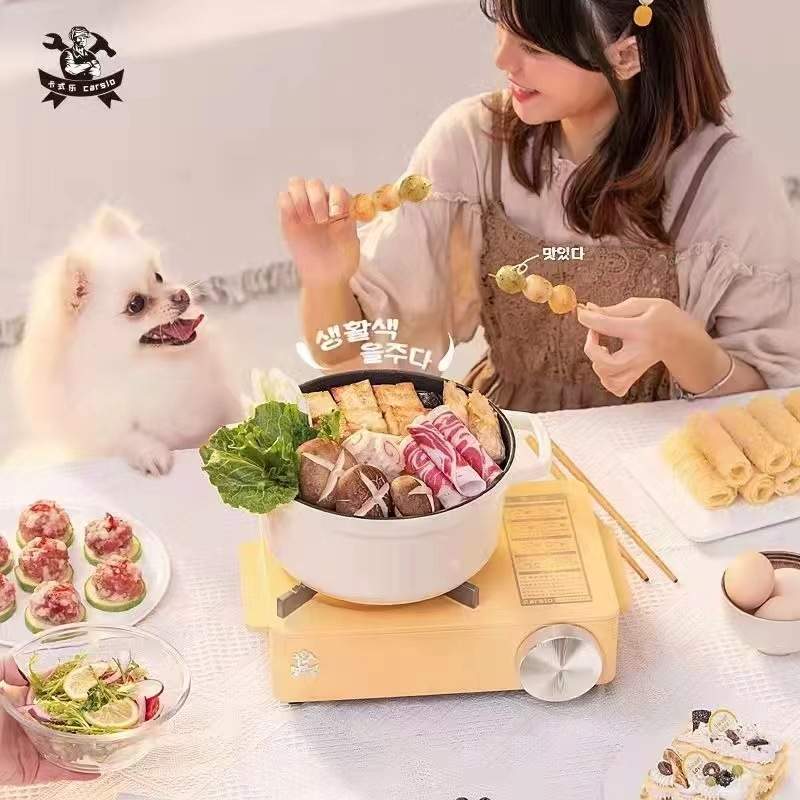 日式迷你户外卡式炉便携野炊炉具烧烤炉卡磁火锅炉 韩式卡式炉野