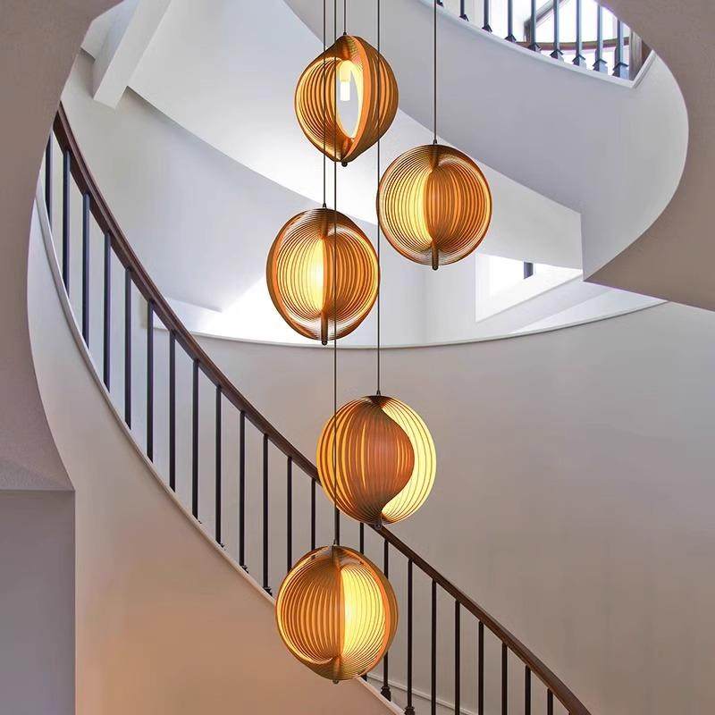 loft楼梯吊灯挑空客厅别墅公寓复式楼2023新款设计师创意木皮灯具,鲜花速递/花卉仿真/绿植园艺,割草机/草坪机,淘宝优惠券,粉丝福利购,淘宝优惠卷