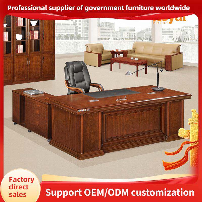 K06办公家具老总办公桌油漆总经理大班台实木总裁电脑桌办公桌是
