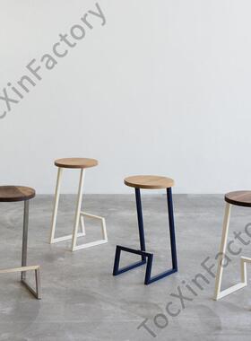 LCP2现代简约吧台椅子北欧家用吧台凳实木高脚凳岛台高脚椅休