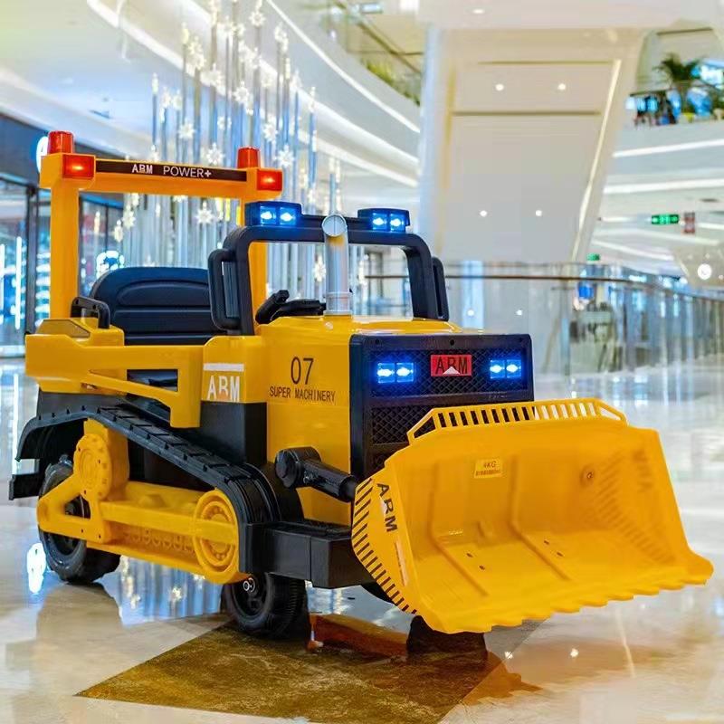 宝宝工程车可坐双人儿童电动四轮汽车玩具推土车男女孩遥控越野车