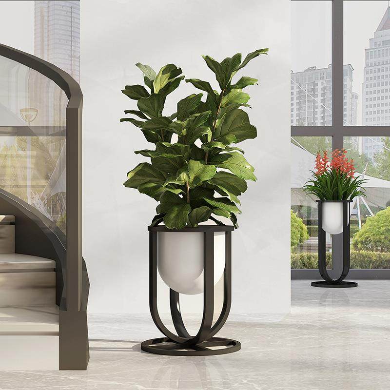 北欧客厅室内铁艺植物架花架子阳台现代简约景观架高脚落地花架