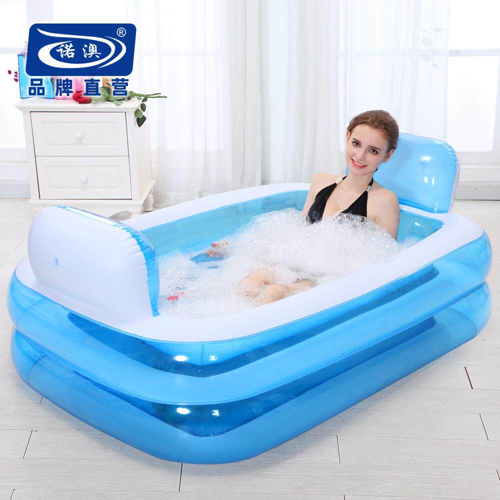 伊润充气浴缸折叠浴桶加厚成人浴盆儿童洗澡盆泡澡桶塑料