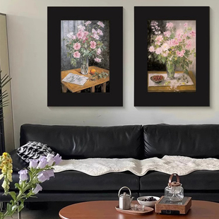 速发《朝花夕拾》风画室摆画花卉轻奢装饰卧古式复法客厅餐厅挂画