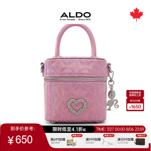 通勤清新甜美AHLS24B75 ALDOx芭比联名女士手提包亮粉色百搭时尚