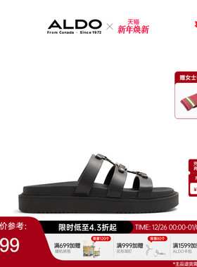 ALDO女士沙滩罗马凉拖鞋夏季新款牛皮少女气质厚底ALGS24A80