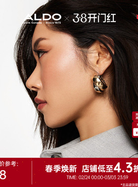 ALDO纯色耳钉耳环时尚精致金色质感绝美百搭轻奢设计感AAEF24A67
