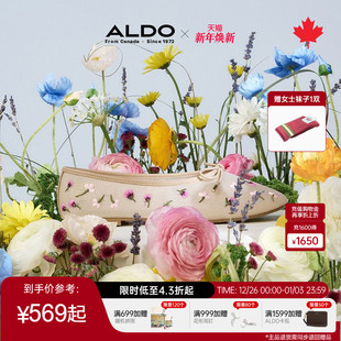 羊皮刺绣小皮鞋 晚晚鞋 ASKS25B60 碎花平底单鞋 ALDO女士芭蕾舞鞋