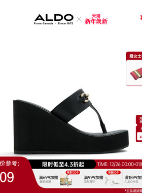 ALDO女士时装凉鞋露趾后空时尚甜美百搭休闲坡跟增高ALGS24A77