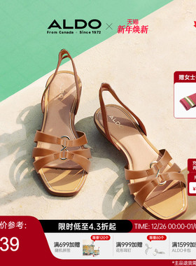 ALDO女士凉鞋夏季后系带百搭白领通勤时尚舒适低跟ALGS24A06