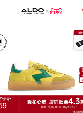 ALDO女士经典德训鞋爆款透气麂皮拼接运动休闲鞋百搭简约ASSS25C6