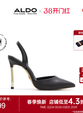 ALDO后空凉鞋夏季新款浅口时尚细跟高跟婚鞋女尖头ASFS24B33