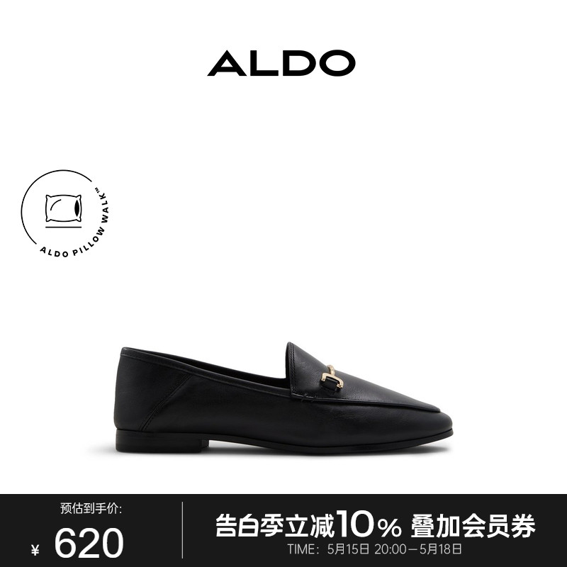 ALDO真牛皮低跟女士乐福鞋