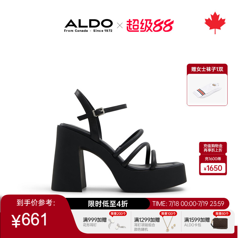 ALDO方跟超高跟凉鞋女士时尚精致