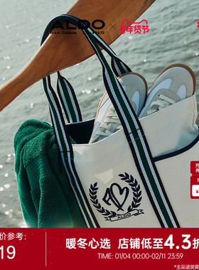 ALDO大容量帆布包女士手提单肩包 旅行轻便包简约时尚AHCS25C54