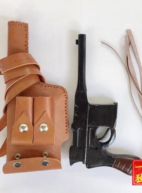 速发木制驳壳枪道具舞台表演话枪道具剧红王步枪手枪盒子枪军八盒