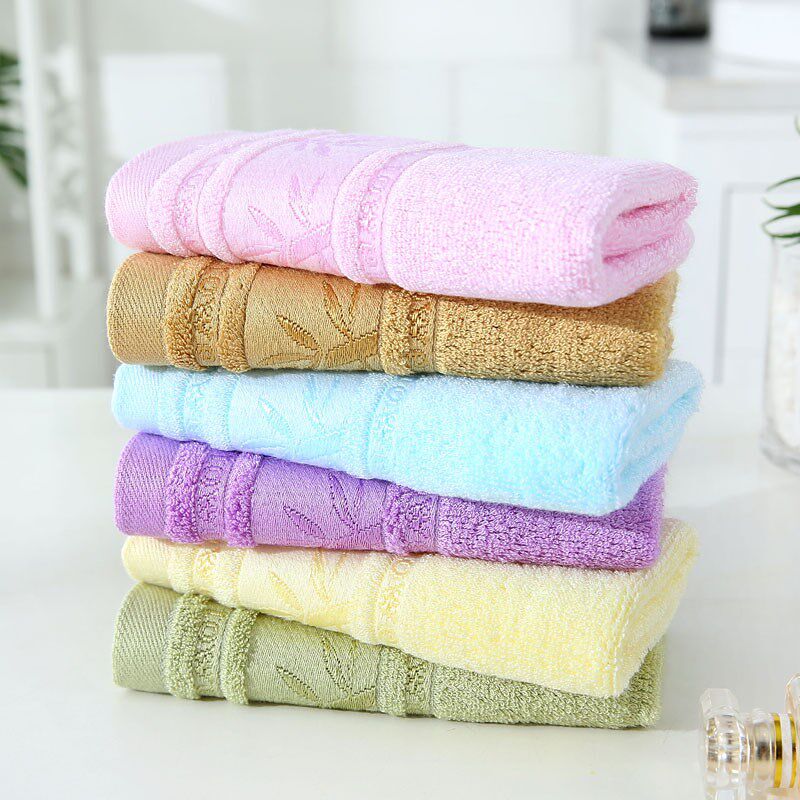 速发4条炭竹装竹纤维儿童比柔软吸水成人洗脸小毛巾情侣毛巾巾纯