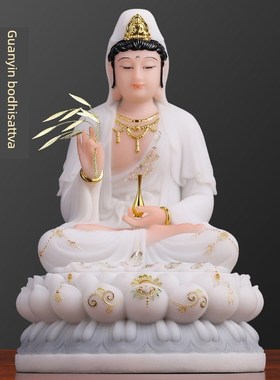 速发白色大理石,亚灰色,整个佛像,佛寺,拜佛,装牟品,观音,