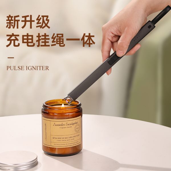 香薰蜡烛点火器电子脉冲充电款打火机厨房煤气燃气灶长手柄点火棒